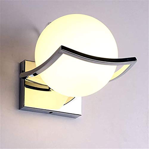 Preisvergleich Produktbild LIGHTLAMPER Moderne Glas Wandleuchte Einfache Mode Kunst Dekoration Beleuchtung Schlafzimmer Wohnzimmer Wandleuchten Nacht Kinderzimmer Studie Hotel Wandleuchtern E27 Warmes Licht 60 Watt