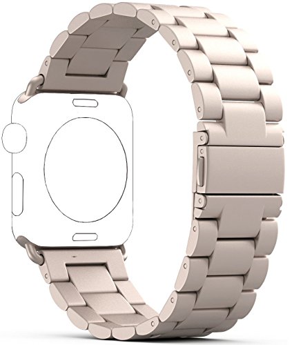 Ersatzarmband für Apple Watch Armband alle Modelle, Edelstahl mit Metallschließe, Texture-Serie/Ultra-dünne Serie