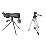 Bresser Junior Spotty 20-60x60 Longue-Vue & AmazonBasics Trépied ultraléger 152 cm avec Sac Inclus