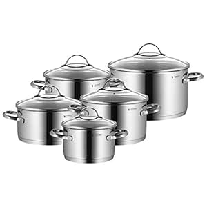 WMF Menerva Plus Topfset 5-teilig, Cromargan Edelstahl