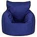 Children's Cotton Navy Blue Chair Bean Bag with Filling