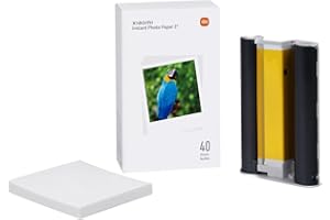 AUTO LABEL. FIRST CLASS DRIVER ACCESSORIES Xiaomi Mi Instant Photo Paper 3" | Papel Fotográfico para Impresora Xiaomi Instant Photo 1S | 40uds Papel para Mini Impresora Portátil Inalámbrica Xiaomi