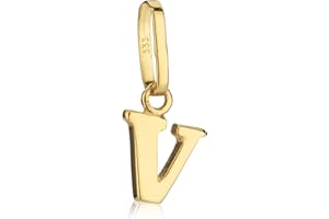 NKlaus Alphabet Kettenanhänger - kleine Buchstabe Anhänger Gold 333 - Gelbgold 8 Karat - Kinder Talisman Amulett