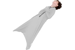 ZYUBOESO Special Supplies Sensory Body Sock Full Body Wrap to Relieve Stress Stretchy Breathable Cozy Sack for Children with Processing Disorderthe (Color : Silver grey, Size : M/Medium)