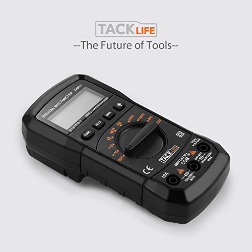 Tacklife DM03 Klassisches Digital Multimeter, AC Spannungsprüfer Tragbare Prüfvorrichtung Messung von Spannung Strom Widerstand Messinstrument mit Hintergrundbeleuchtung - 9