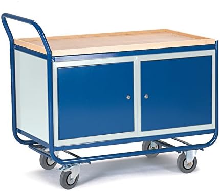 Wheeled Mounting Trolley with 2 Steel Cabinets, 07- 4346