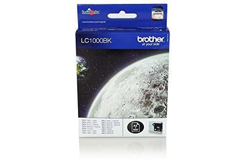 Original Tinte passend für Brother Fax 1355 Brother LC1000BK , LC-1000BK - Premium Drucker-Patrone - Schwarz - 500 Seiten - 9 ml