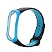 Produktbild TPulling Xiao Mi Band 3 Armband Sport Zweifarbiges Weiches Silikagel Sportarmband Ersatz Handgelenk Bügel Armband Uhrenarmband (Blau)
