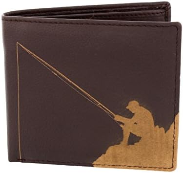 Leather Guild Leather Fishing Angler Engraved Wallet Gif Boxed (Brown)