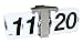 Produktbild Flip Wanduhr Uhr No Case weiss Standfuss verchromt Bürouhr Wohnzimmeruhr