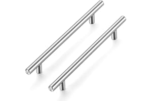 Ravinte 10 Stück Silber Möbelgriffe T Bar Griffe für Küchenschränke 160mm Lochzentrum Schrankgriffe Griffe Rostfreier Edelstahl Möbel Türgriffe