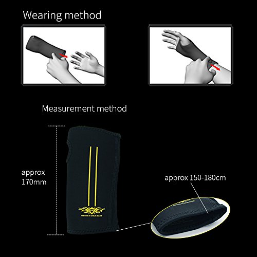 EXCO Professionelles Gaming Handschuh mit Handgelenk Unterstützung für alle Zweck Gamer Handschuh (Rechte Hand) schwarz, Large - 6