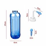 iZoeL Nasendusche Nasenspülung Nasenreinigung Nase Spülen 500 ml mit zwei Aufsätze für Kindern und Erwachsenen bei Schnupfen / Allergie / Trockener Nase usw - 6