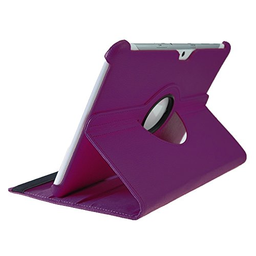 COOVY® 360° ROTATION COVER FÜR SAMSUNG GALAXY TAB 10.1 N GT-P7500 GT-P7501 GT-P7510 GT-P7511, TAB 2 10.1 GT-P5100 GT-P5110 SMART HÜLLE TASCHE ETUI CASE SCHUTZ STÄNDER Farbe lila - 4
