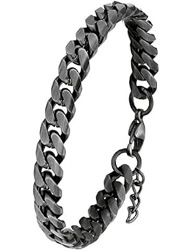 s.Oliver Herren-Armband Panzergliederung 20+2 cm verstellbar Edelstahl matt