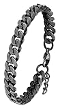 Mit Karabinerverschluss s.Oliver Herren-Armband Panzergliederung 20+2 cm verstellbar Edelstahl matt