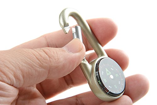 LAGERRÃ„UMUNG! Huntington CTC-01 Karabinerhaken-Kompass und Thermometer, professionell flüssigkeitsgedämpfte Anzeige im Metallgehäuse (DC27T2 DE) - 3
