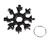 Produktbild Schneeflocke 18-in-1-Multi-Tool mit Schlüsselanhänger Ring, EDC Mehrzweck-Compact Pocket Tool - Fahrrad-Reparatur, Schraubendreher, Opener, Adjust Bindungen