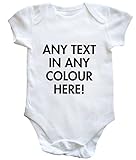 HippoWarehouse personalised any colour text baby vest boys girls