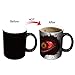 Produktbild WOSON 300ML Magische Color Changing Mug Tasse Keramischer Kaffeetasse mit Thermoeffekt Farbwechsel Tasse Halloween Furcht Zombie Party Becher (2 Augen)
