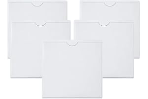 JEUFUN 5PCS Car Permit Holder,Windscreen Card Holder Parking Permit Holders,Self Adhesive Car Permit Holders,Windscreen Card Holder Clear Ticket and Note Holders for Car,Van,Caravan Windscreen(105X105mm)