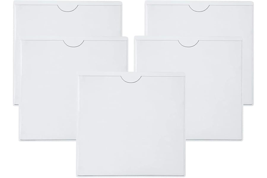 5PCS Car Permit Holder,Windscreen Card Holder Parking Permit Holders,Self Adhesive Car Permit Holders,Windscreen Card Holder Clear Ticket and Note Holders for Car,Van,Caravan Windscreen(105X105mm)