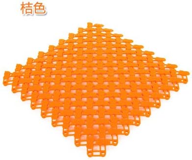 KXZDAS Colorful feet loving splice mat can be cut in the kitchen mats bathroom mats shower-proof bath mat 25x25cm Big feet-Orange