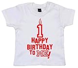 IiE, Happy Birthday tomE! 1 year old, Baby Unisex Boy Girl T-shirt, 12-18m, White