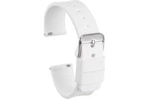 sourcing map Correa de Reloj de Silicona, Banda de Reloj de Caucho Blando de Repuesto con Hebilla de Acero Inoxidable Liberación Rápida, para Hombre Mujer