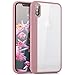 Produktbild zanasta Hülle kompatibel mit iPhone XS und iPhone X Schutzhülle Premium Silikon Bumper Case Slim Cover Handyhülle PC + TPU Durchsichtig Transparent-Rosa