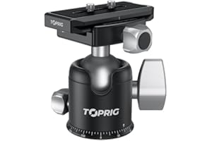 Toprig Accsoon Ball Head Cold Shoe Multi Shot Panoramic 360° Rotable for DSLR Camera,Camcorder, Phone Clip, Camera Slider, Tripod, Monopod Max Load-Bearing 20kg Multifunctional Bracket (BH-01)