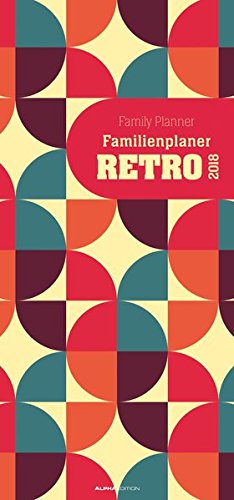Preisvergleich Produktbild Familienplaner Retro 2018 - Familientermine / Familientimer (21 x 45) - 5 Spalten - Wandplaner