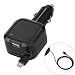 Produktbild Genetic 3.5amp KFZ-Ladekabel (12/24 V) mit ausziehbarem Micro-USB-Kabel für Smartphone und Tablets (schwarz)