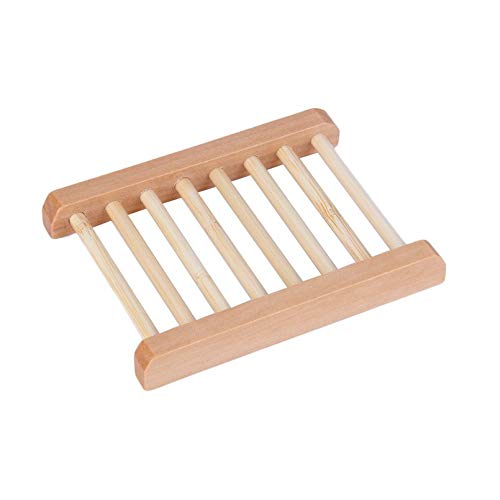 Preisvergleich Produktbild Durobayuusaku Naturholz Seife Holz Seifen-Behälter-Soap Scheibenständer Aufbewahrungsbehälter-Behälter Platte Badezimmer Dusche