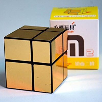 Oostifun Fangge Mir-Two 2x2x2 Mirror Block Puzzle Cube twisted Magic cube Toy (Golden)