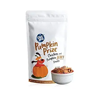 Captain Zack Pumpkin Prize Real Chicken Jerky Human Grade Treats for Dogs, 70g | Pack of 1 | Perfect Balance of Taste & Nutrition, Meat Crunchy Bites, Healthy Non Veg Pet Feast Protein Fully Digestible