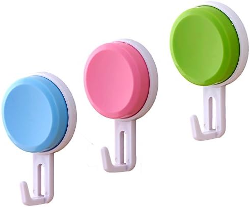 3 Pack Labkiss LK048 Heavy Duty 5KG Suction Cup Wall Mounted Key Clothes Coat Robe Towel Hook Holder &amp; Bracket Decorative Accessories Home Decor, Waterproof, NO Drill,NO Mark, Reusable, Adhesive