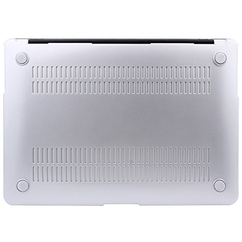 STONG Matte Gummierte Harte Schutzhülle für Macbook Air 13“ Hülle Cover Schale Schutz Hülle Tasche Silicon Case Shell Hard Plastik mattiert SchutzTasche + tpu Tastatur-Schutzfolie (Silber) - 7