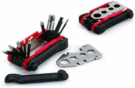 Airace 19 in 1 Metallic Folding Tool Set - Black/Red