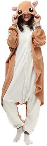 DATO Unisex Animal Pyjamas Cosplay Onesie Flying Squirrel Adult Kigurumi Nightwear