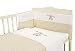 Unisex Baby Cream Gingham Bear 3 Piece Bedding Bale Set - Nursery Cot bed by My Little World