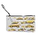 Produktbild TTmom Damen Leinwand Geldbörse Portemonnaie Geldbeutel,Boys Abstract Images of Construction Vehicles and Machinery Trucks Bulldozer Crane Wallet Coin Purses Clutch W 8.5" x L 4.5" Earth Yellow Black