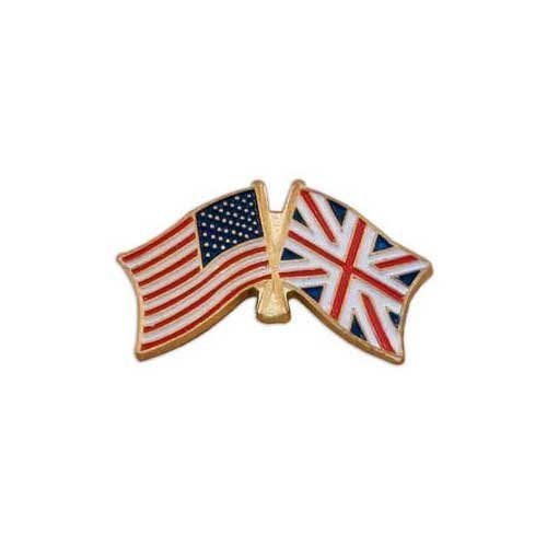 Anstecknadel Flaggen USA und Großbritannien