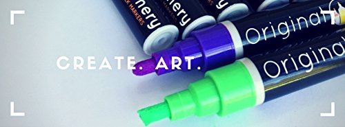 Kreidemarker-Set für Glas, Plastik, Schultafeln – Abwischbar und langlebig – Ungiftig – 10 Farben - 8