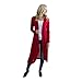 Produktbild DOLDOA Frauen Langarm Maxi Strickjacke Open Floaty Jacke Mantel Outwear Bluse (EU: 44, Rot)