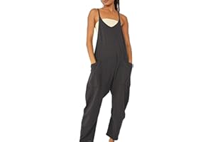 RPAEOY Salopette Donna Tuta Jumpsuit con Tasca Allentata Tutine Estive Unita Pantaloni Senza Maniche Taglie Forti Sciolto Comoda
