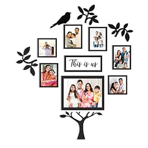 PAPER PLANE DESIGN Family Tree Collage Photo Frames for Wall Decor Set (Style-7)