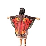 Kind Kinder Jungen Mädchen Karneval Kostüm schmetterlingsflügel Kostüm Faschingskostüme Butterfly Wing Cape Kimono Flügel Schal Cape Jungen Mädchen Böhmischen Schmetterling Print Schal Pashmina Kostüm Zubehör Butterfly Wing Cape Kimono Flügel Schal Cape Tuch