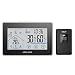Produktbild Wetterstation, Digitales Funk Thermo Hygrometer mit Außensensor, Wohnklimakontrolle,Klima-Monitor für Innen und Außen. (BLACK01)