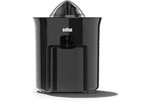 Braun Household TributeCollection CJ 3050 BK wyciskarka do cytrusów, elektryczna wyciskarka do soków z automatycznym start-stopem, system zapobiegający kapaniu, bezpośredni wylot soku, 60 W, czarna